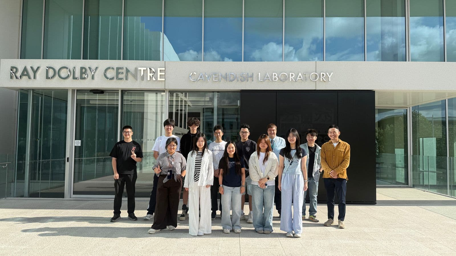 Participants of the 2026 Cambridge Cavendish Young Scholars' Pathway outside the Ray Dolby Centre at the Cavendish Laboratory